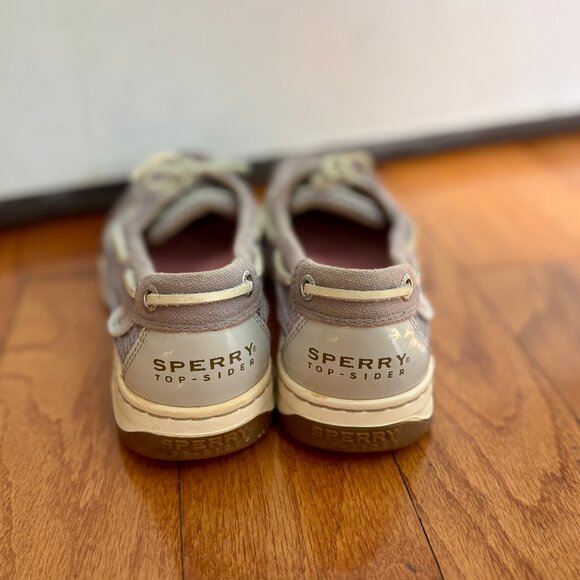 Sperry Canvas Angelfish Top Sider Gray Boat Shoes Women 7M - Picture 3 of 10
